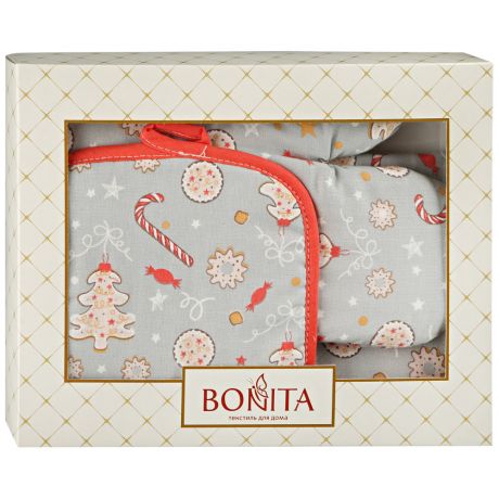 Подарочный набор Bonita Имбирный пряник Фартук-Рукавица-Прихватка