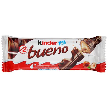 Вафли Kinder Bueno в молочном шоколаде 43 г