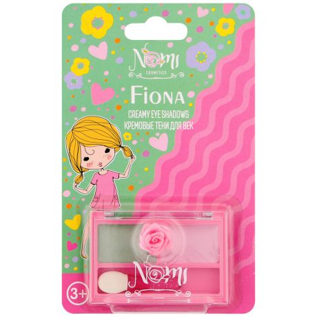 Тени для век Nomi Fiona зеленый/розовый 3 г