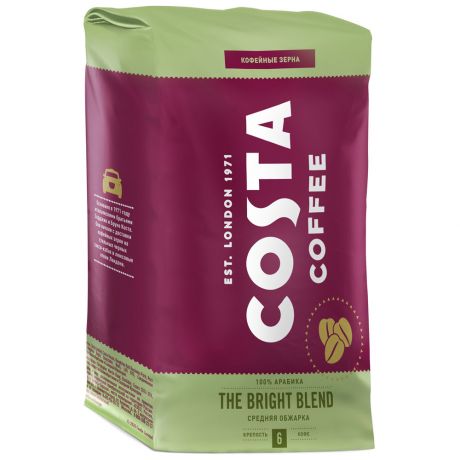 Кофе Costa Coffee Bright Blend в зернах 1 кг