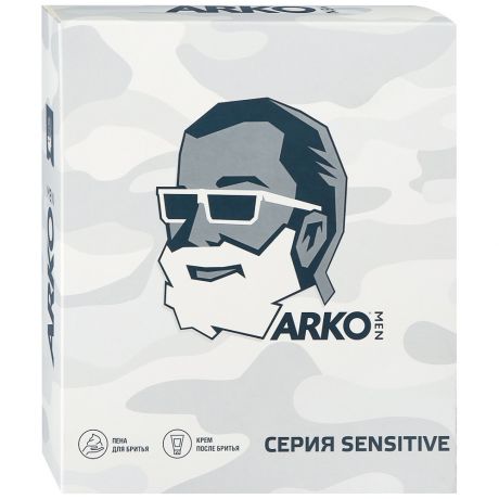 Набор Arko Пена Sensitive 200 мл + Крем после бритья Sensitive 50 мл