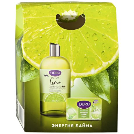 Набор Duru Detox гель для душа Лайм 500 мл + Мыло для душа Fresh Sensations Лайм 150 г