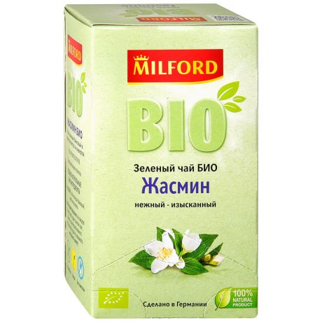 Чай Milford Био Жасмин зеленый 20 пакетиков по 1.75 г