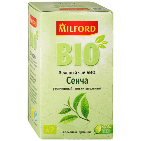 Чай Milford Био Сенча зеленый 20 пакетиков по 1.5 г