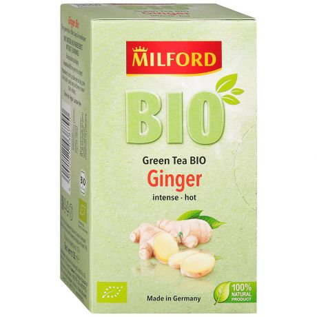 Чай Milford Био Имбирь зеленый 20 пакетиков по 1.75 г