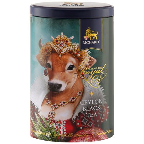 Чай Richard Year of the royal Ox Коллекция Королевские Быки Королева черный цейлонский крупнолистовой чай 80 г