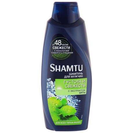 Шампунь для волос Shamtu Густота и свежесть с экстрактом мяты для мужчин 650 мл