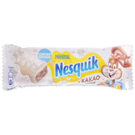 Конфета Nesquik с какао-нугой покрытая белым шоколадом 39г