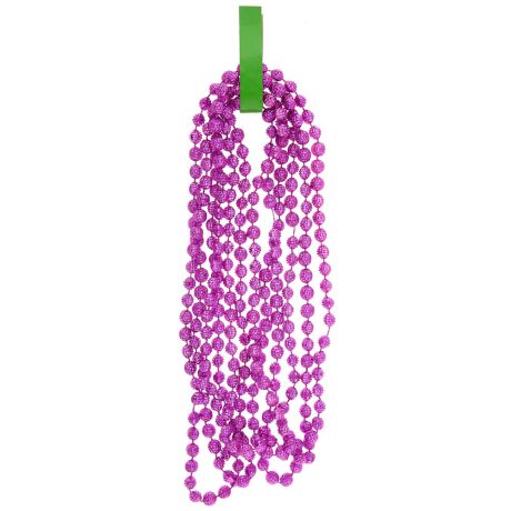 Новогодняя гирлянда Бусы фиолетовый маскарад 0.7 см