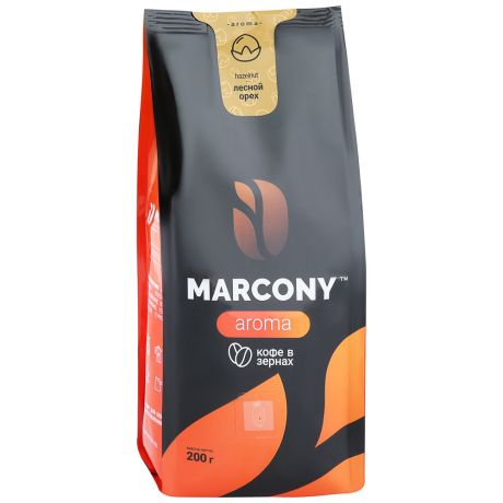 Кофе Marcony Aroma со вкусом Лесного ореха в зернах 200 г