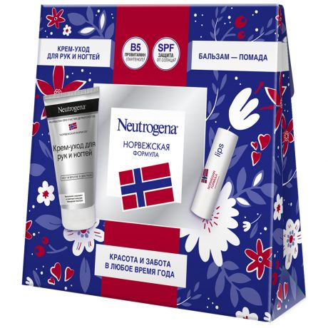 Набор Neutrogena Норвежская формула Крем для рук без запаха 50 мл + Бальзам-помада 4.8 г