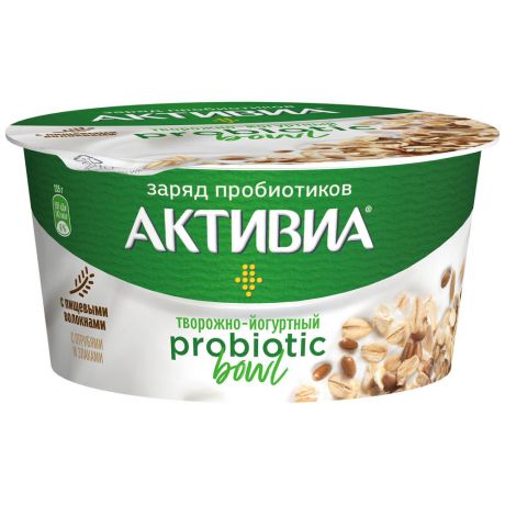 Продукт творожно-йогуртный Активиа Probiotic Bowl с отрубями и злаками 135 г