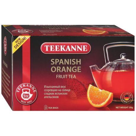 Напиток Teekanne Spanish Orange чайный с ароматом апельсина 20 пакетиков по 2.5 г