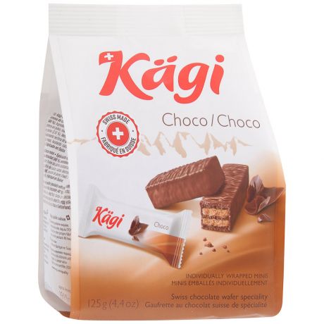 Конфеты вафельные Kagi Choco mini со вкусом шоколада 0,125кг