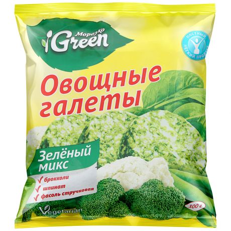 Галеты овощные Морозко Green зеленый микс замороженные 300 г