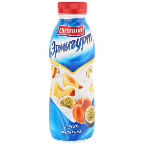 Йогурт Эрмигурт питьевой с персиком и маракуйей 1.2% 420 г