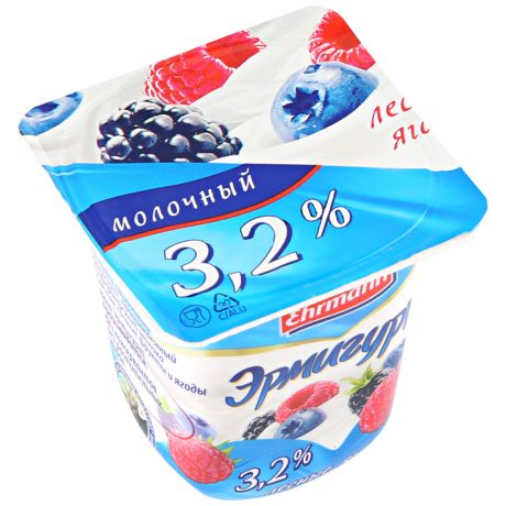 Йогурт Эрмигурт молочный с лесными ягодами 3.2% 100 г