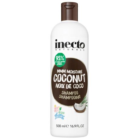 Шампунь для волос Inecto Naturals увлажняющий восстанавливающий с маслом кокоса 500 мл