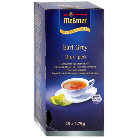 Чай Messmer Earl Grey черный 25 пакетиков по 1.75 г