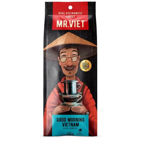 Кофе Mr.Viet Доброе утро Вьетнам натуральный жареный молотый 250 г
