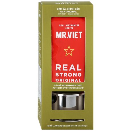 Кофе Mr.Viet натуральный жареный молотый с устройством для заваривания тип Phin 250 г