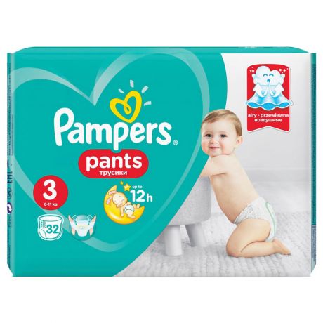 Подгузники-трусики Pampers Pants 3 (6-11 кг, 32 штуки)