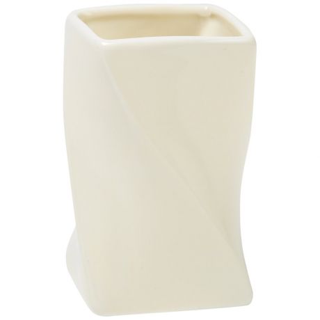 Стакан для зубных щеток Vanstore Crema бежевый керамика 5x5x10,5см