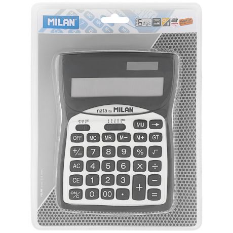 Калькулятор настольный Milan 152016BL 16-разрядный черно/белый
