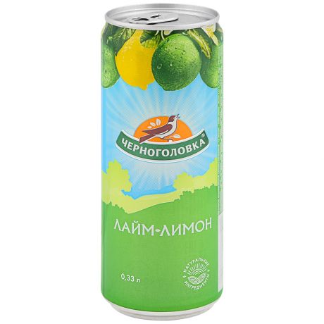 Напиток газированный Черноголовка Лимон-лайм сильногазированный 0.33 л