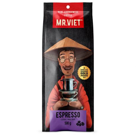 Кофе Mr.Viet Эспрессо натуральный жареный в зернах 500 г