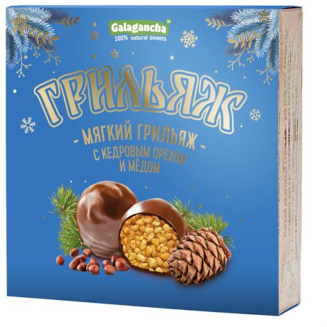Конфеты Galagancha с кедровым орехом в шоколадной глазури 135 г