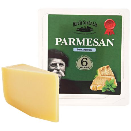 Сыр твердый Schonfeld Parmesan срок созревания 6 месяцев 43% 175 г