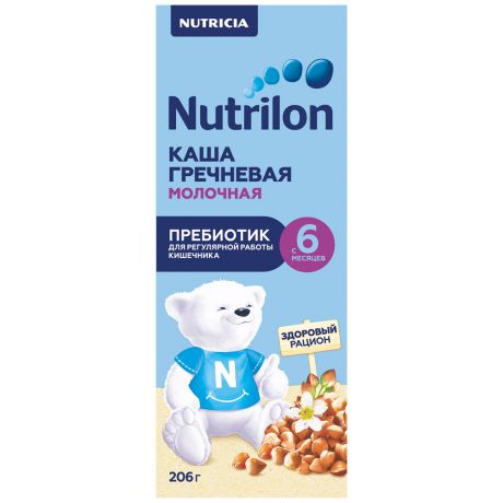 Каша гречневая Nutrilon молочная без варки с 6 месяцев 206 г