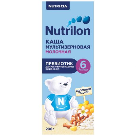 Каша мультизлаковая Nutrilon молочная без варки с 6 месяцев 206 г