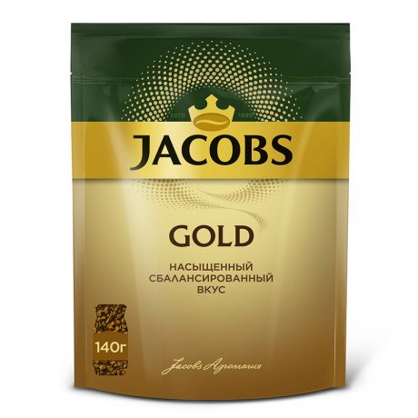 Кофе Jacobs Gold натуральный растворимый сублимированный 140г
