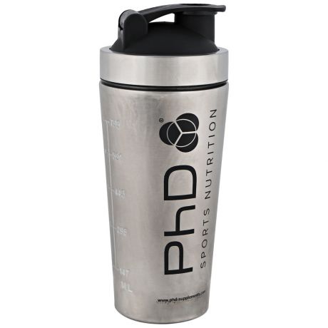 Шейкер PhD Nutrition Stainless Steel Silver Shaker для протеина нержавеющая сталь 700 мл