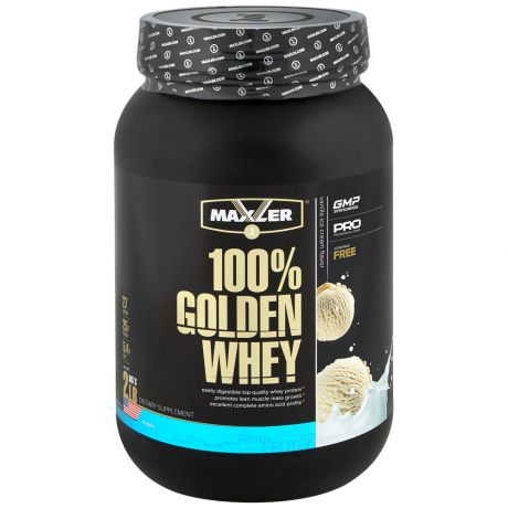 Протеин Maxler Golden Whey ванильное мороженое 900 г
