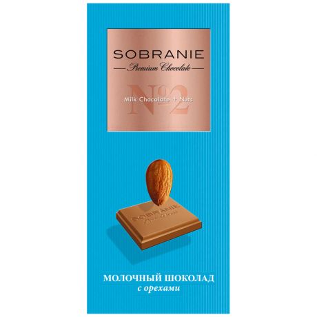 Шоколад молочный Sobranie с орехами 90 г