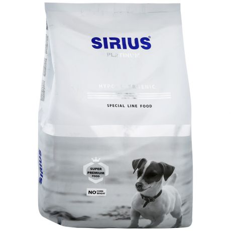 Корм сухой Sirius полнорационный индейка с овощами для взрослых собак малых пород 3 кг