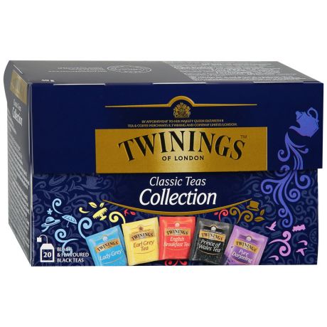 Чай ассорти Twinings Классическая коллекция 20 пакетиков по 2 г