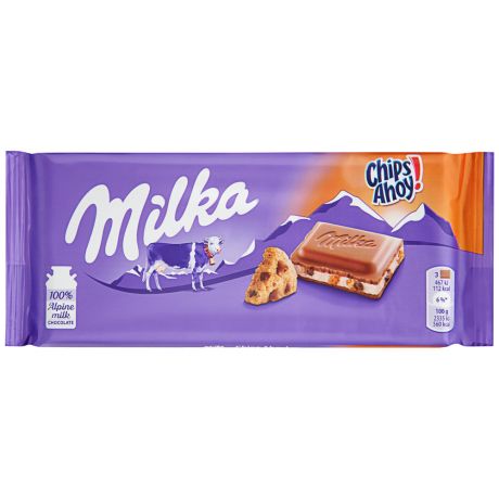 Шоколад Milka молочный с крошкой из овсяного печенья Chips Ahoy 100 г