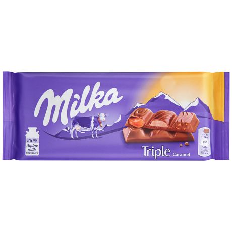 Шоколад Milka Triple Caramel Chocolate молочный 90 г