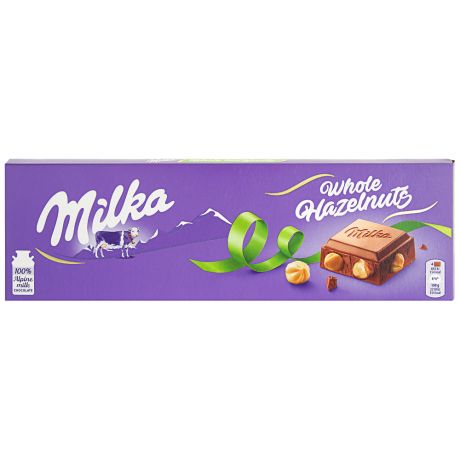 Шоколад Milka молочный с цельным лесным орехом 250 г