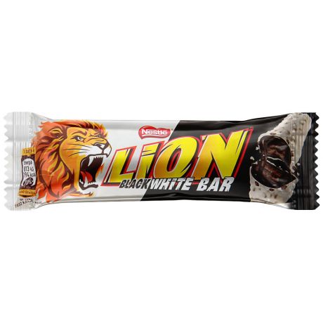 Шоколадный батончик Lion черный-белый шоколад 40 г