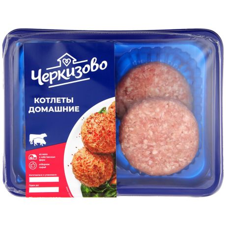 Котлеты Черкизово из свинины и говядины домашние охлажденные в лотке 400 г