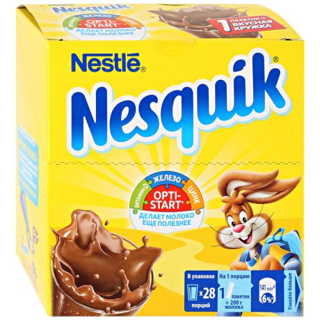 Какао-напиток Nesquik OPTI-START быстрорастворимый, 28*13,5г