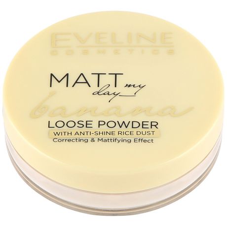 Пудра для лица Eveline Banana Matt My Day Loose Powder транспарентная матирующая 6 г