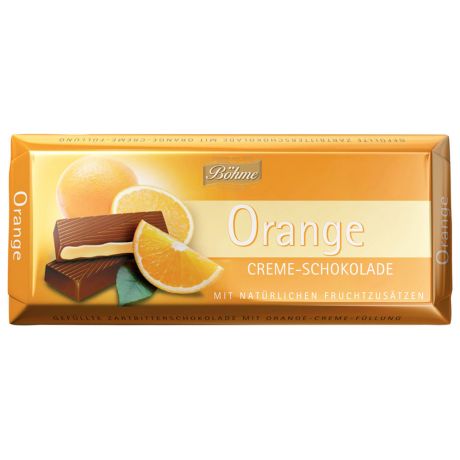 Шоколад темный Bohme с апельсиновой начинкой 100 г