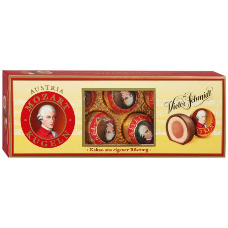 Шоколадные конфеты Mozartkugeln с начинкой из марципана и пралине 132 г