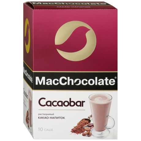 Какао-напиток MacChocolate растворимый Cacaobar 10 пакетиков по 20 г